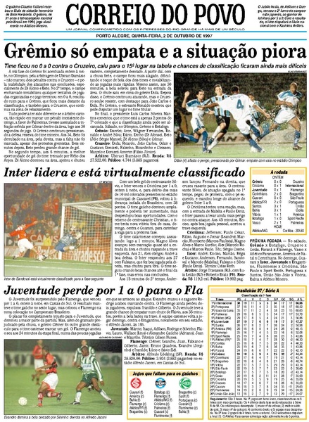 Arquivo:Correio do Povo - 02.10.1997 Grêmio 0x0 Cruzeiro.pdf